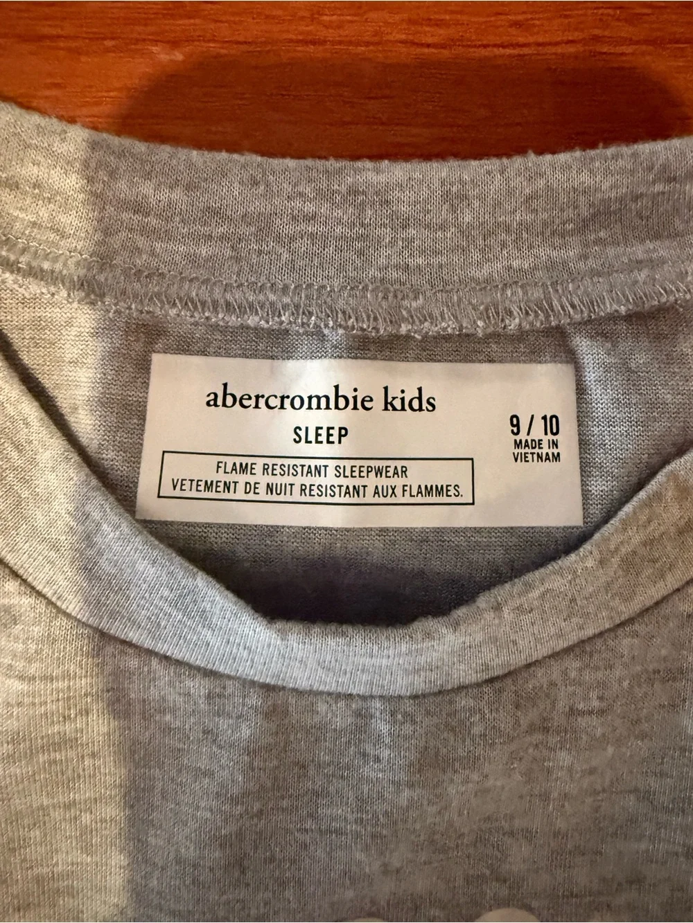 abercrombie kids Gray Logo Sweatshirts with Red Plaid Pajama Pants